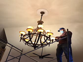 Chandelier installation